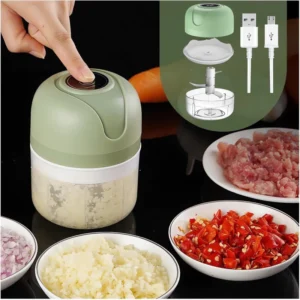 Moedor de Alho Elétrico USB, Mini Picador Portátil Elétrico, Mini Picador, Pequeno Liquidificador, Processador de Alimentos