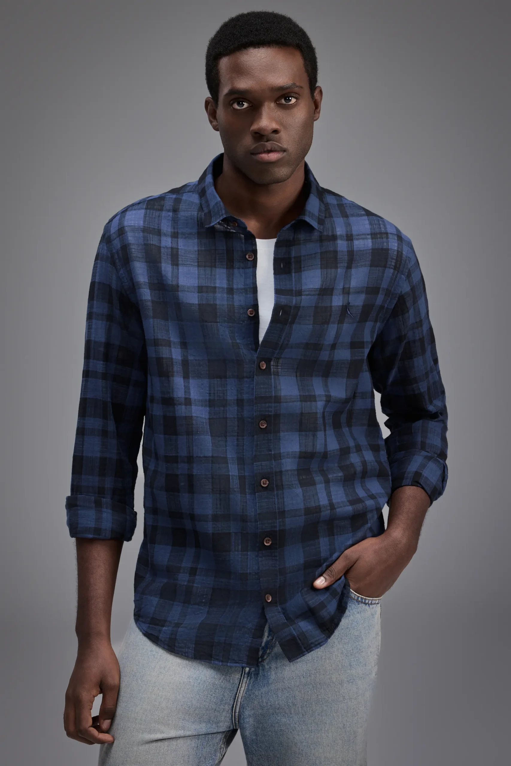 camisa ml flame xadrez jim