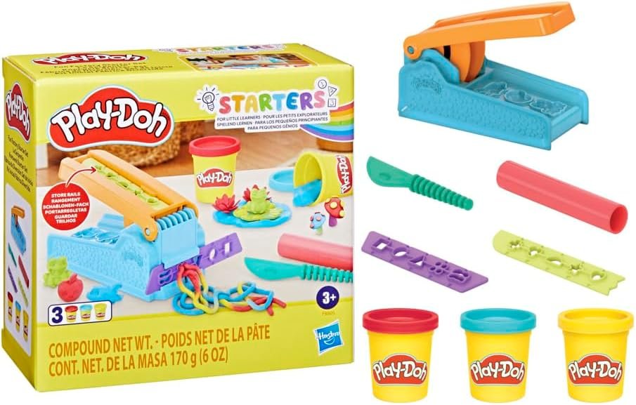 Play-Doh, Massinha de Modelar Infantil, Kit Inicial Fábrica Divertida - Conjunto de Brinquedo com Acessórios e 2 Potes - A partir de 3 Anos