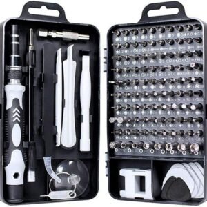 Conjunto de chaves de fenda de precisão 115 em 1 kit de ferramentas de reparo com kit de driver magnético, conjunto de chaves de fenda de precisão eletrônica com bolsa portátil para computador de reparo, telefone celular, PC, iPhone, tablets