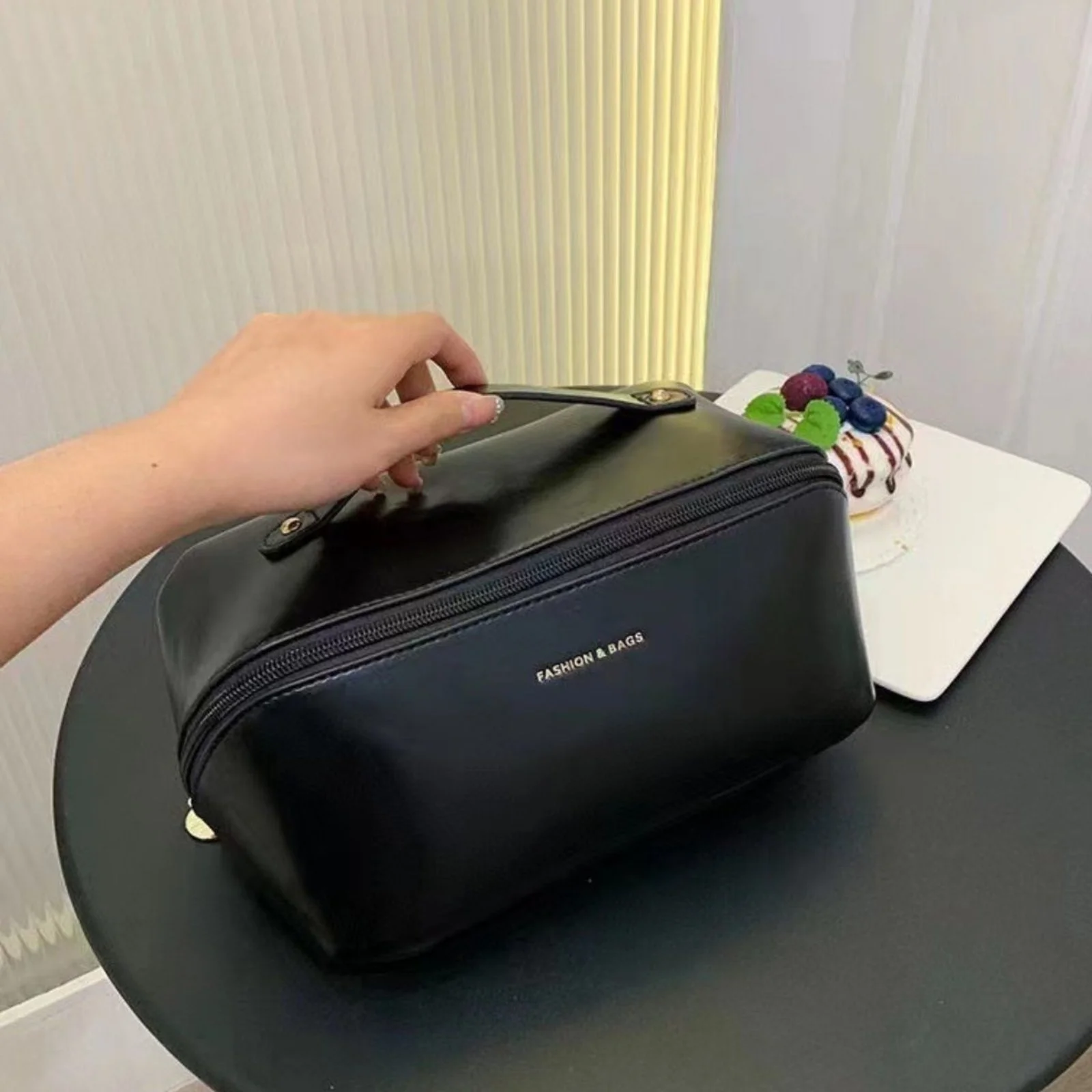 Necessaire Maquiagem Feminina Bolsa Organizador Maquiagem Star Shop Preto